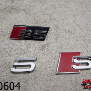OEM 2010 Audi S5 3.0L Rear Trunk Lid Emblem Emblems Badge Badges Black Red