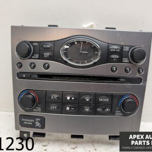 OEM 2010 Infiniti G37 3.7L Am Fm Cd Stereo Radio Faceplate Climate Control