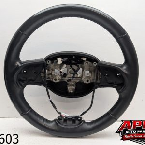 OEM 2017 Jeep Cherokee 3.2L Steering Wheel BLACK LEATHER W/ WOOD W/ HEAT
