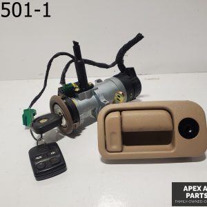 OEM 2001 Jaguar S-Type 4L Ignition Key Barrel w/ Lock Set & Glove Box Handle