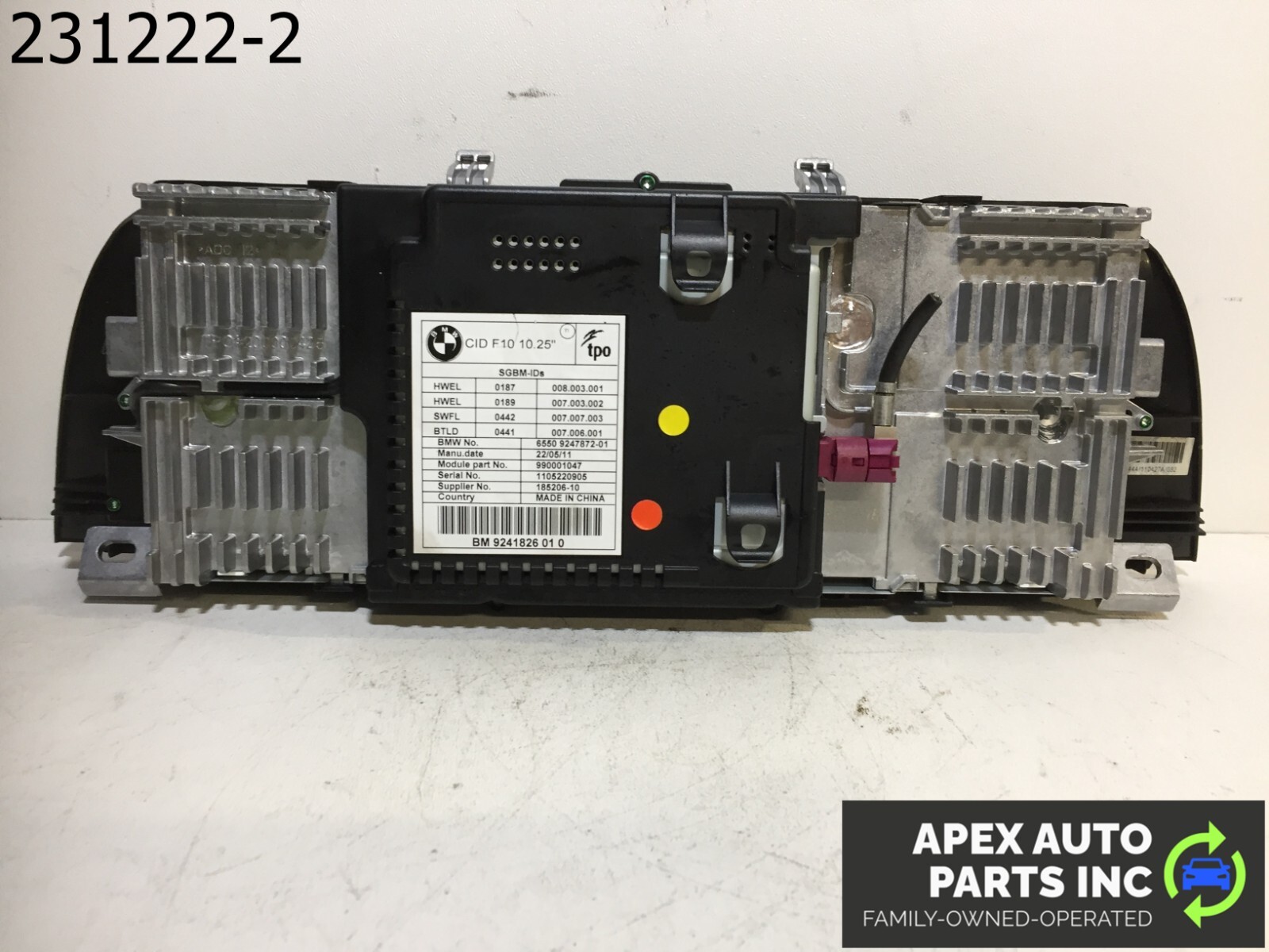 OEM 2011 BMW 550i Info-GPS-TV Screen Display Front Dash - Image 5