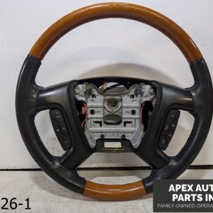 OEM 2012 Buick Enclave 3.6L  Steering Wheel Black Leather Wood Grain Controls