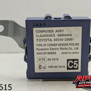 OEM 2012 Lexus ES350 3.5L Driver Parking Aid Control Module