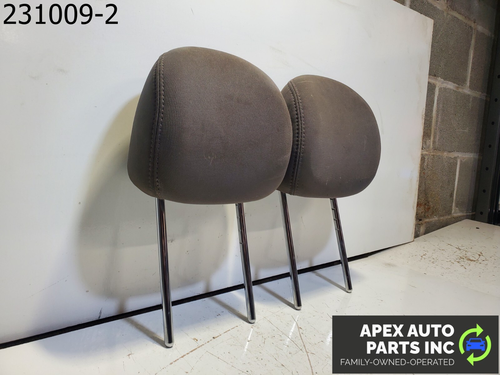 GRAY 2014-2016 HYUNDAI ELANTRA FRONT LEFT & RIGHT SEAT HEADREST CLOTH SET OEM - Image 3