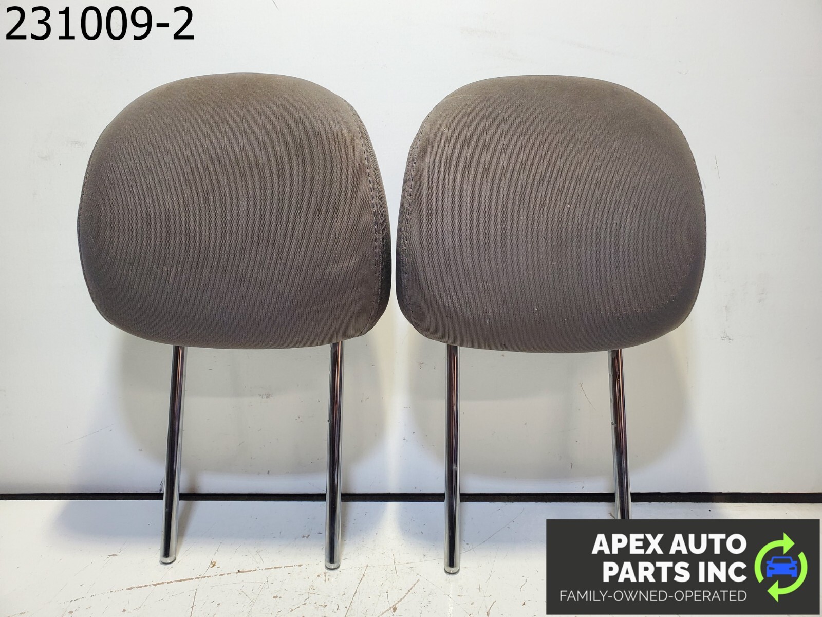 GRAY 2014-2016 HYUNDAI ELANTRA FRONT LEFT & RIGHT SEAT HEADREST CLOTH SET OEM