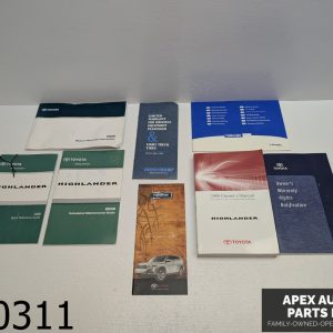 OEM 2008 Toyota Highlander 3.5L Owner’s Manual
