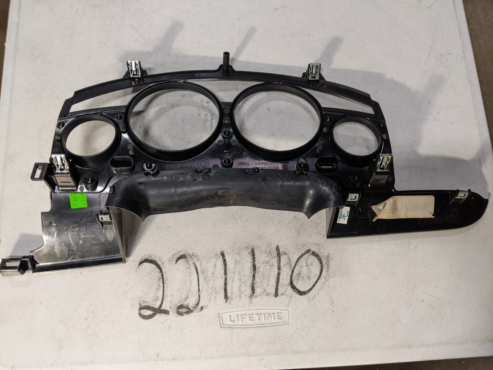 OEM 2009-2013 VOLKSWAGEN ROUTAN INSTRUMENT CLUSTER GAUGE BEZEL TRIM COVER GRAY - Image 3