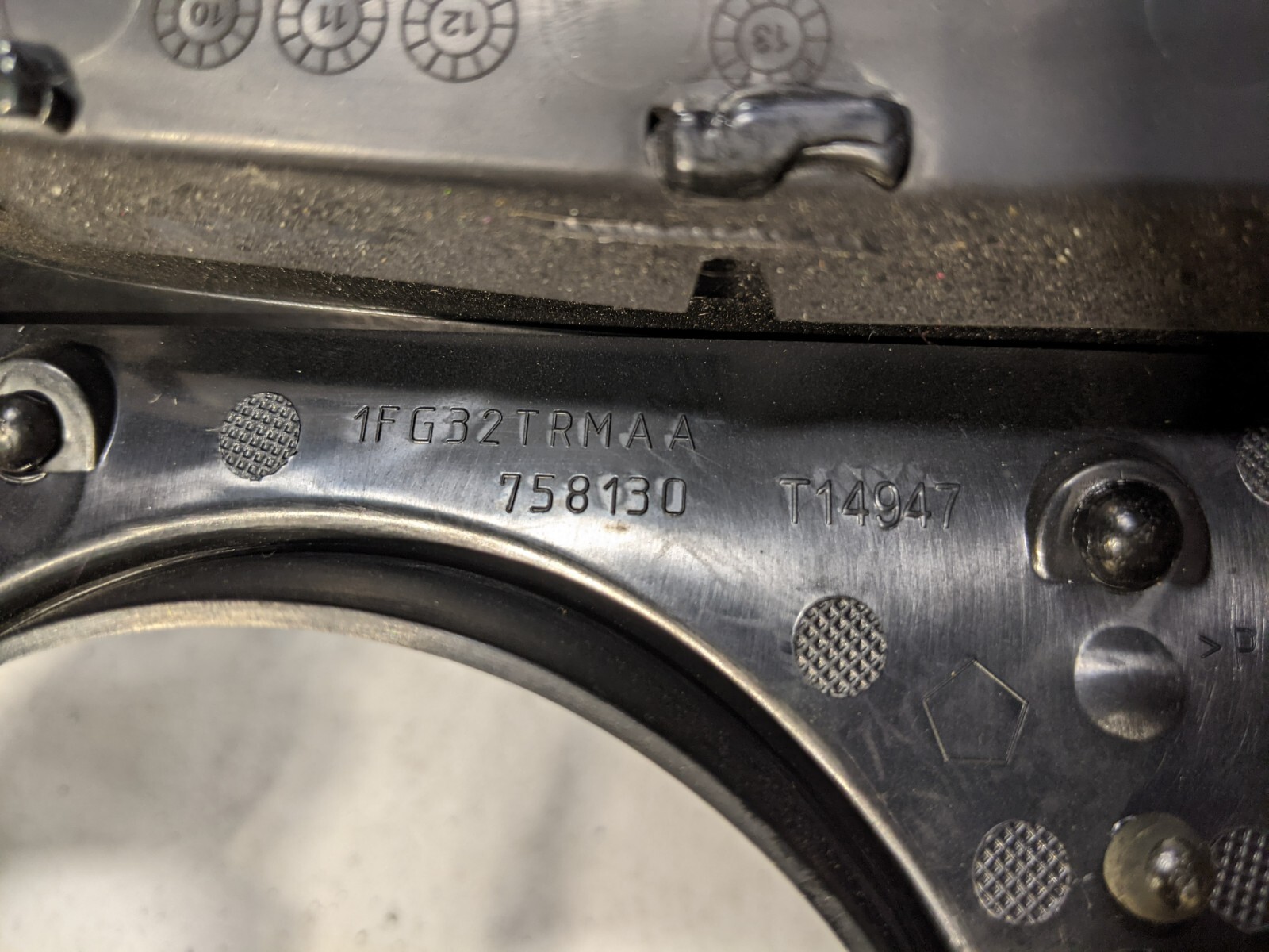 OEM 2009-2013 VOLKSWAGEN ROUTAN INSTRUMENT CLUSTER GAUGE BEZEL TRIM COVER GRAY - Image 4