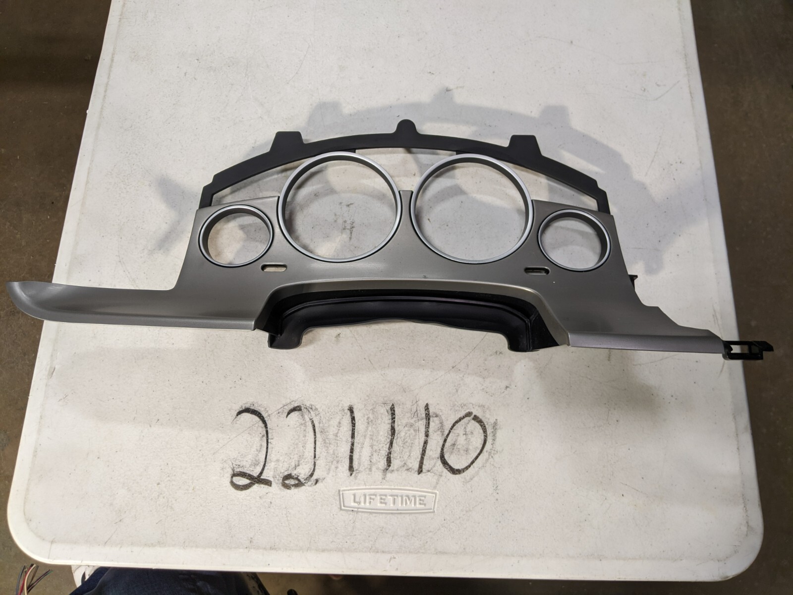 OEM 2009-2013 VOLKSWAGEN ROUTAN INSTRUMENT CLUSTER GAUGE BEZEL TRIM COVER GRAY