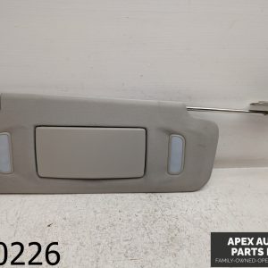 OEM 2009 Chevrolet Silverado 5.3L Sun Visor with Light Right Passenger Side Gray