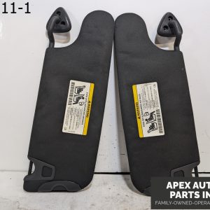 OEM 2009 Dodge Challenger 3.5L Black Cloth Left Right Illuminated Sun Visor Set