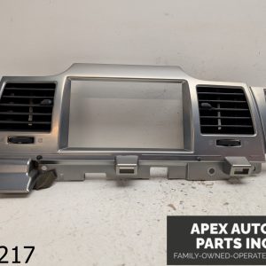 OEM 2009 Lincoln MKS 3.7L Center Radio Bezel Trim Silver