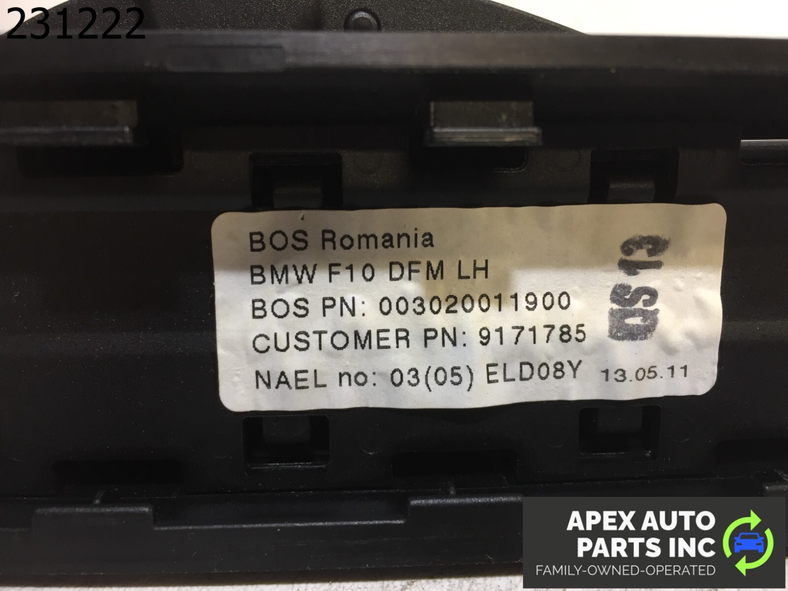 OEM 2011 BMW 550i LEFT REAR DOOR QUARTER WINDOW PRIVACY SUN SHADE - Image 8