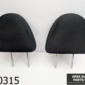 OEM 2016 Nissan Versa Note 1.6L Rear Seat Headrest Black Cloth Set