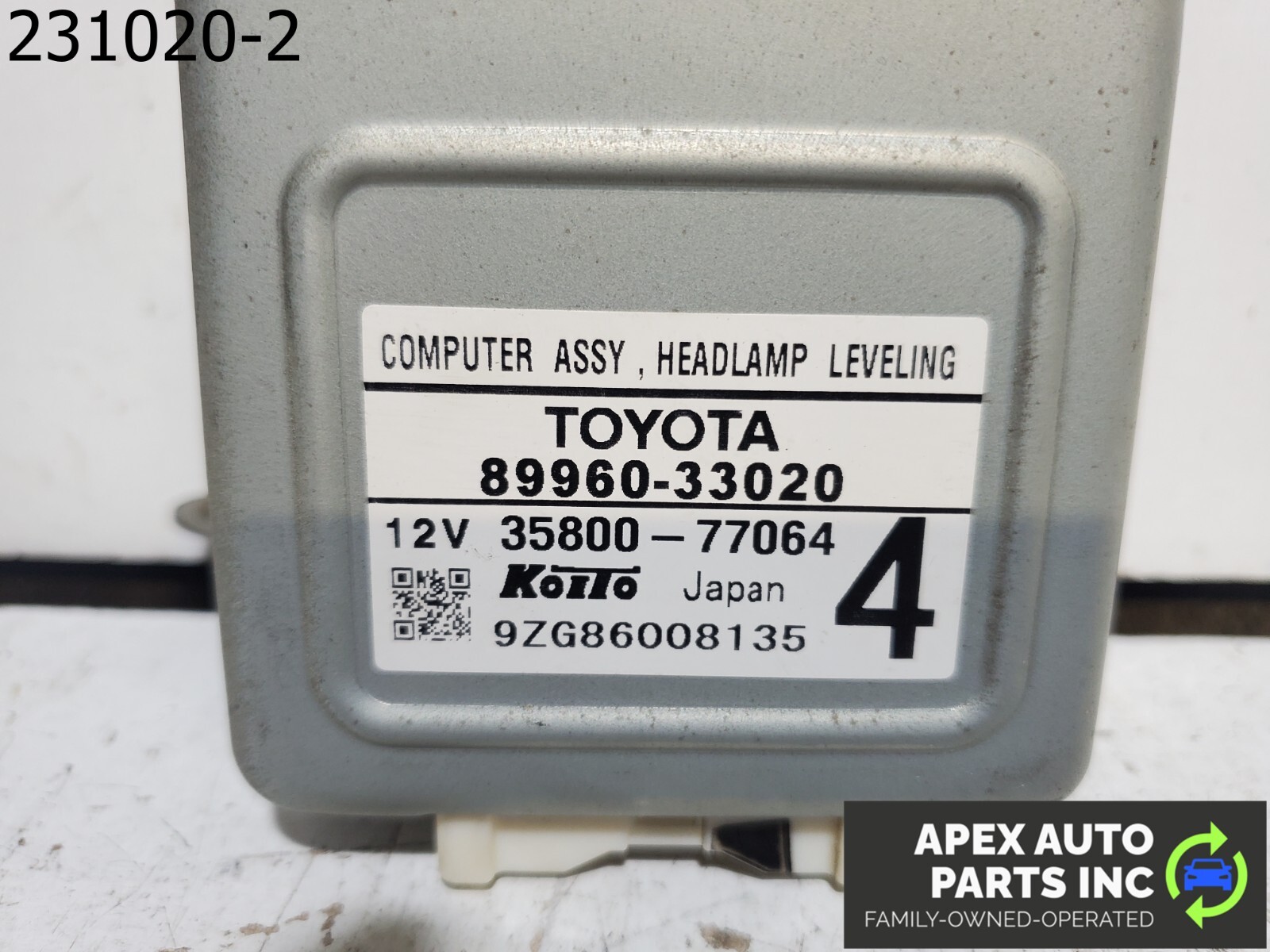 OEM Lexus ES300 2000 Headlight Head Lamp Control Leveling Computer Module - Image 4