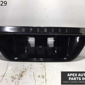 02 03 04 05 06 INFINITI Q45 REAR PLATE TRIM MOLDING PLATE BADGE BLACK EMBLEM