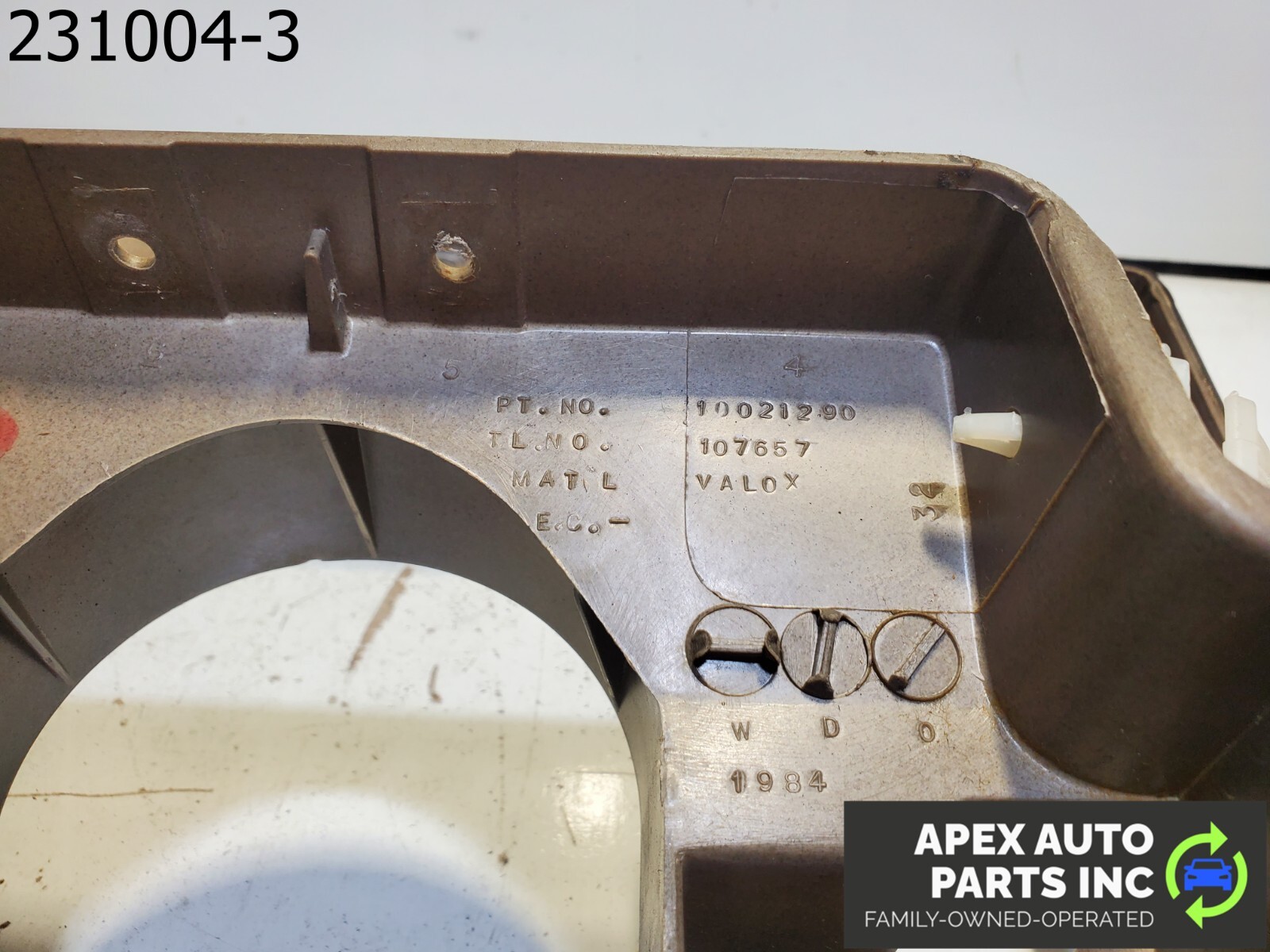 OEM 1984 Pontiac Fiero Gauge Speedometer Cluster Trim Bezel - Image 8