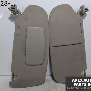 OEM 2002 Dodge RAM 1500 5.9L Left Right Sun Visor Pair Lighted Mirror Gray
