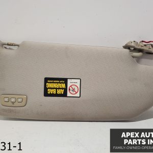 OEM 2003-2006 Volvo XC90 2.9L Right BEIGE Cloth Sun Visor DRIVER W Lights