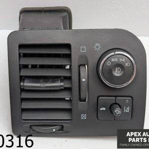 OEM 2010 Cadillac DTS 4.6L Left Dash Headlight Lamp Fog Switch Air Vent