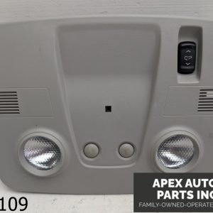 OEM 2014 Chevrolet Traverse 3.6L Overhead Console Map Lights Homelink Gray