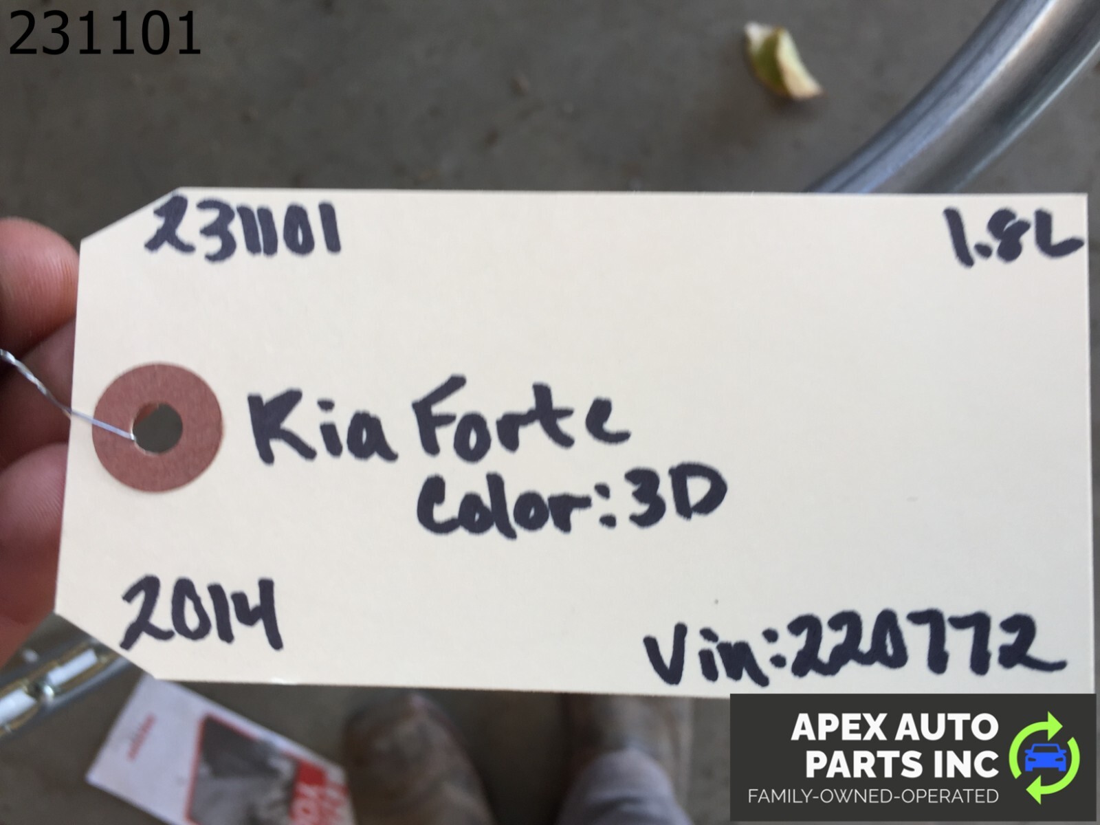 OEM 2014 Kia Forte Left Driver Rear Side Door Sedan - Image 7