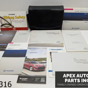 OEM 2015 Hyundai Sonata 2.4L LEATHER CASE FOR OWNERS MANUAL OPERATORS USER GUIDE