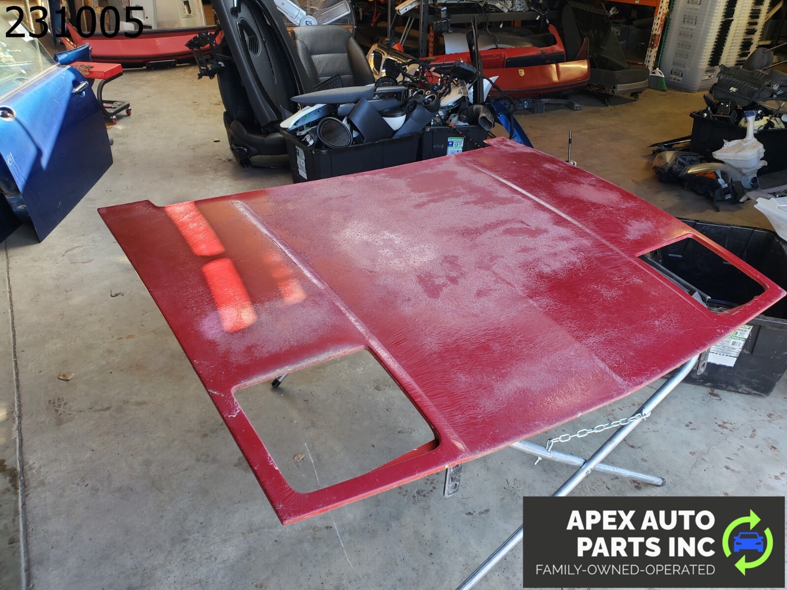 OEM Pontiac Fiero 1985 FRONT HOOD PANEL BONNET BRIGHT RED PAINT CODE 8774 - Image 4