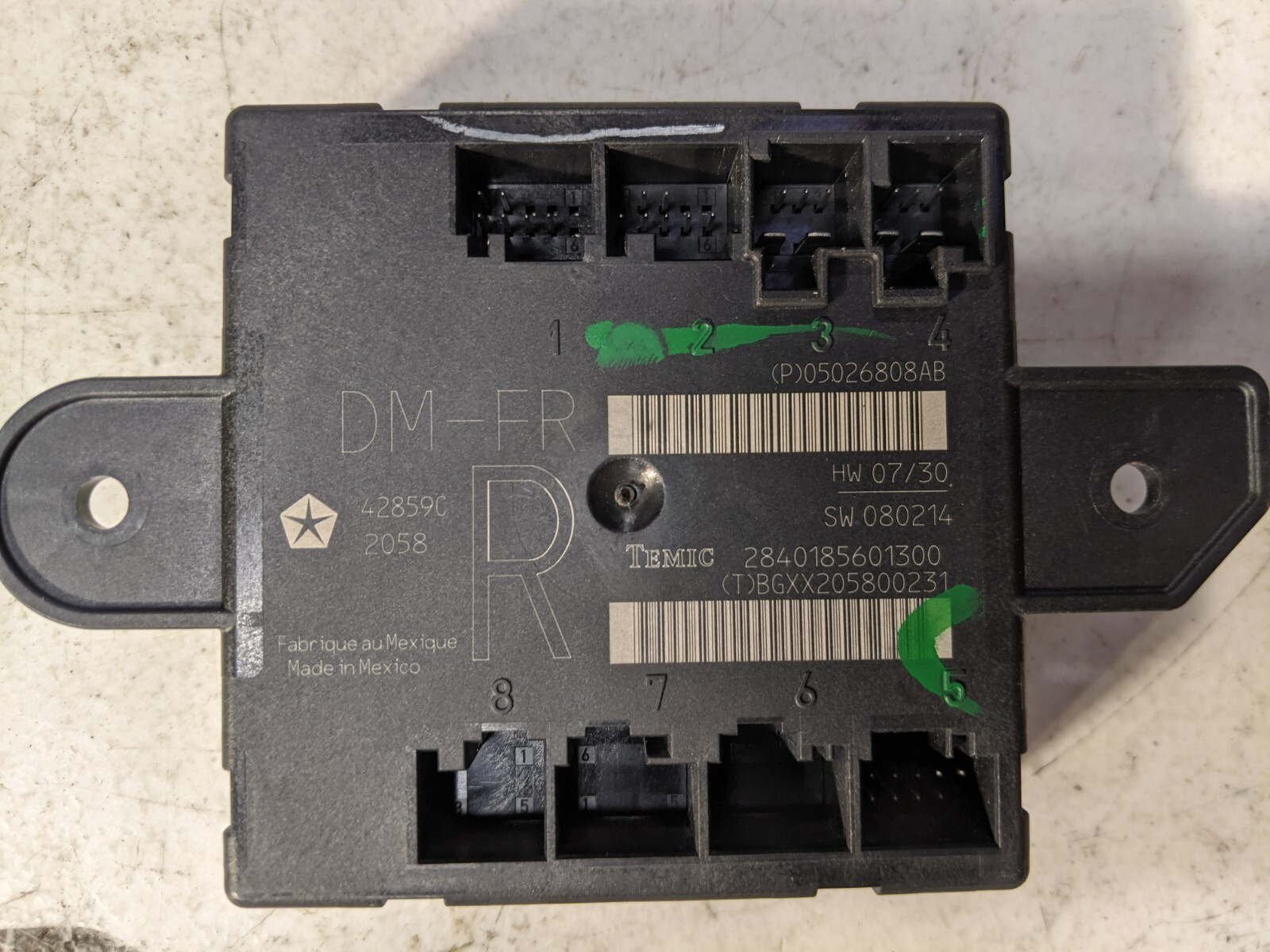 2007-2012 JEEP DODGE CHRYSLER RIGHT SIDE RH DOOR CONTROL MODULE 05026808ab OEM - Image 4
