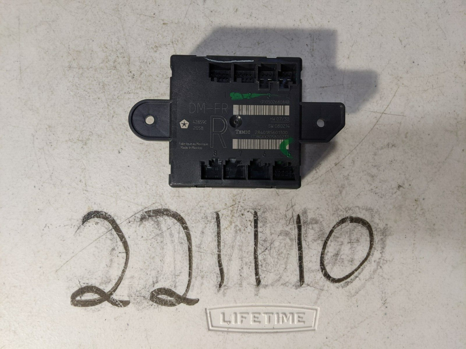 2007-2012 JEEP DODGE CHRYSLER RIGHT SIDE RH DOOR CONTROL MODULE 05026808ab OEM