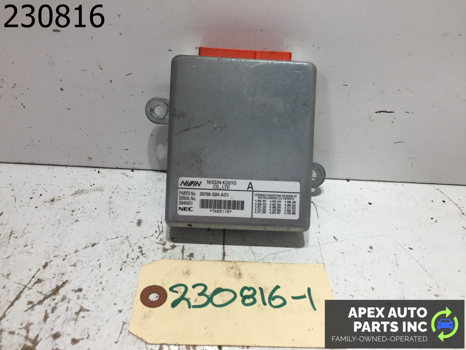 98 99 00 01 02 HONDA ACCORD 2.3L 4CYL ABS CONTROL MODULE 39790-S84-A01 OEM