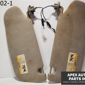 Left Right Sun Visor Lighted Illuminated Beige