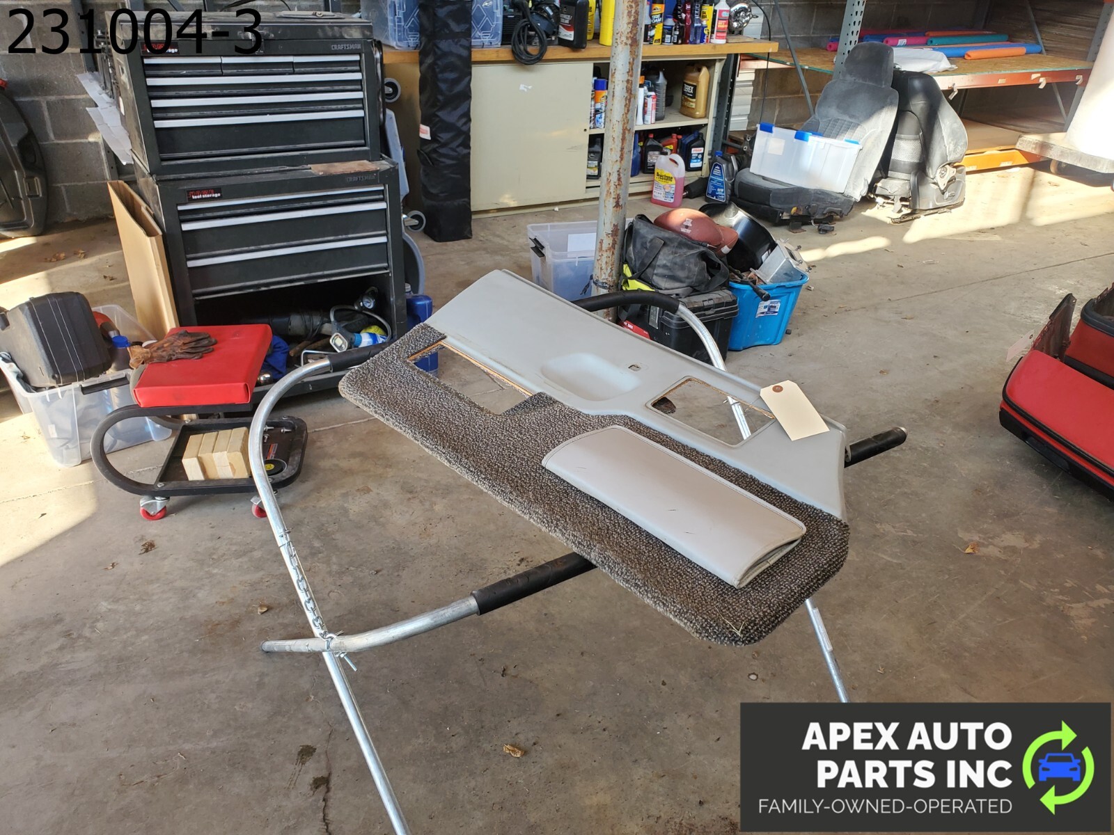 OEM 1984 Pontiac Fiero Left Interior Door Panel Power Window Gray - Image 3