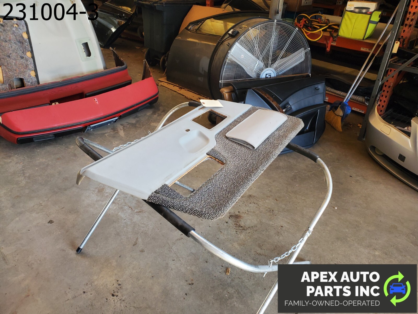 OEM 1984 Pontiac Fiero Left Interior Door Panel Power Window Gray - Image 4