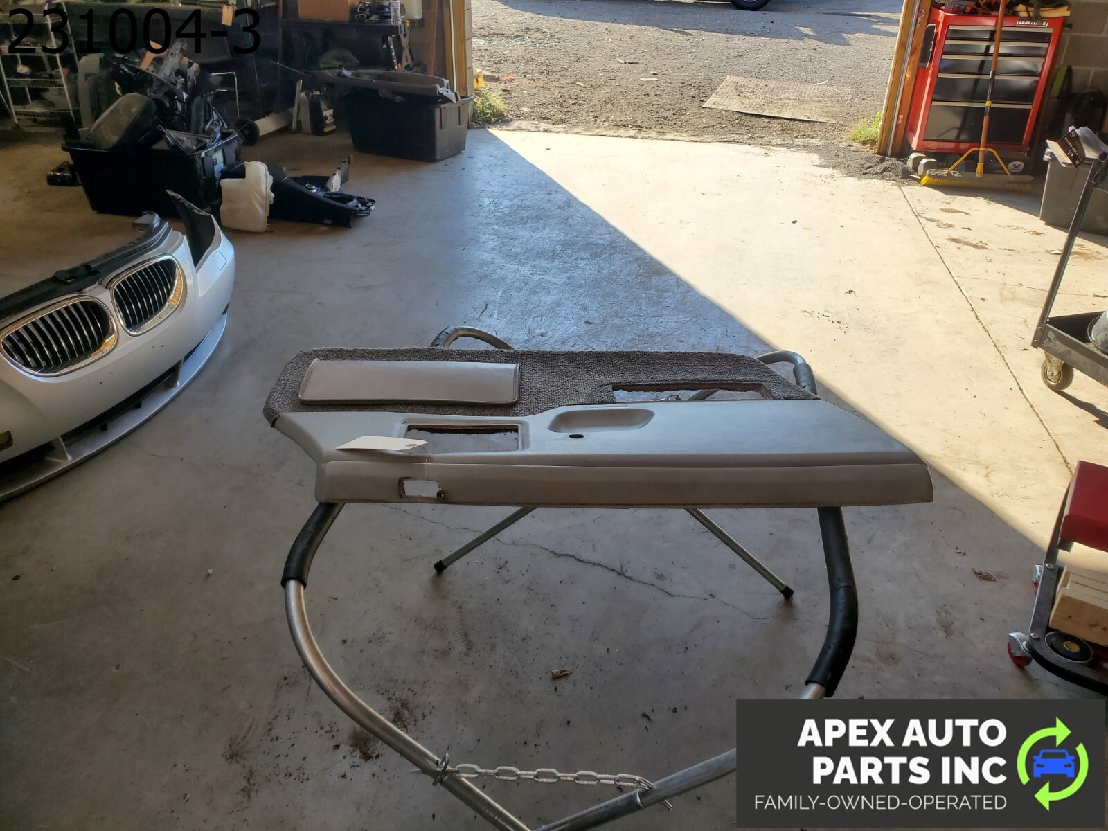 OEM 1984 Pontiac Fiero Left Interior Door Panel Power Window Gray - Image 6