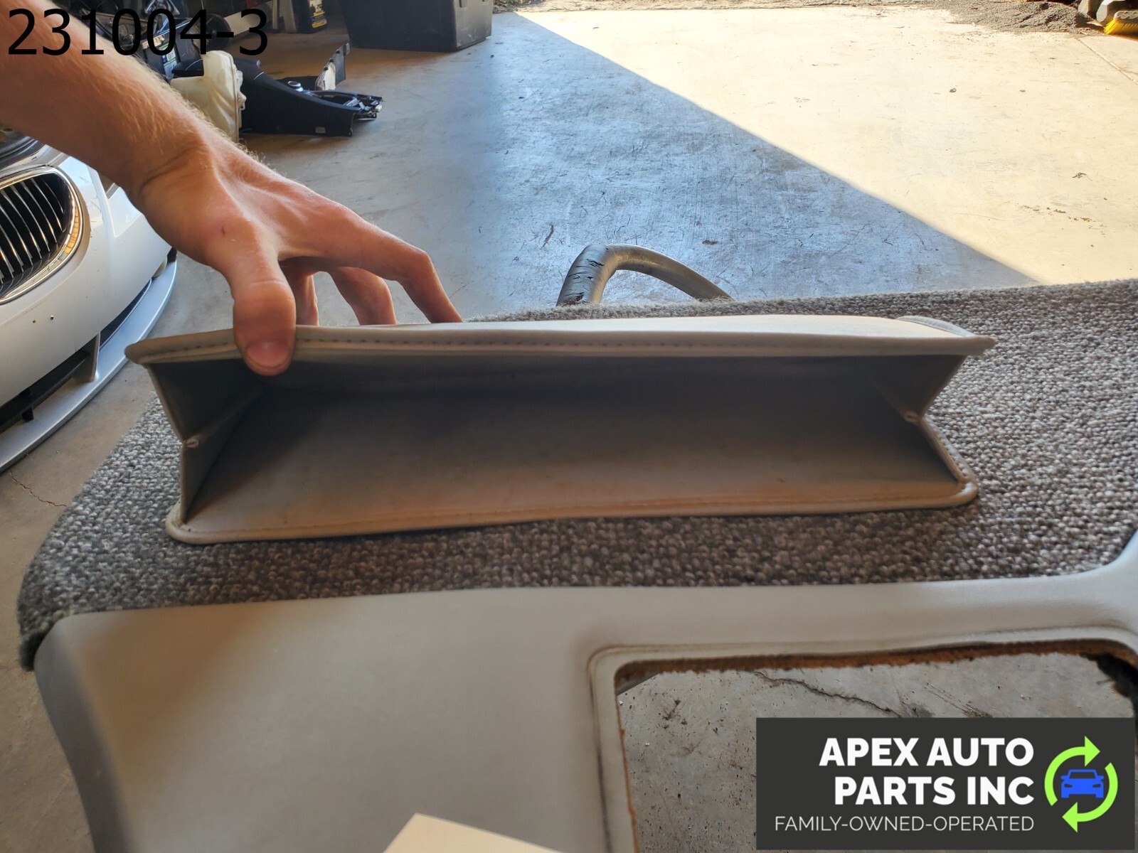 OEM 1984 Pontiac Fiero Left Interior Door Panel Power Window Gray - Image 8