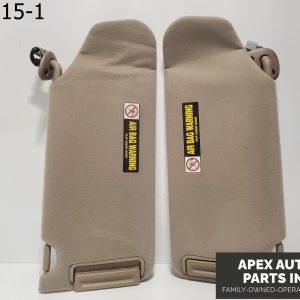 OEM 2001 Acura CL 3.2L Sun Visor Pair Set Driver Passenger Left Right BEIGE