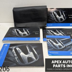 OEM 2009 Honda Accord 2.4L Owners Manual Set with Case