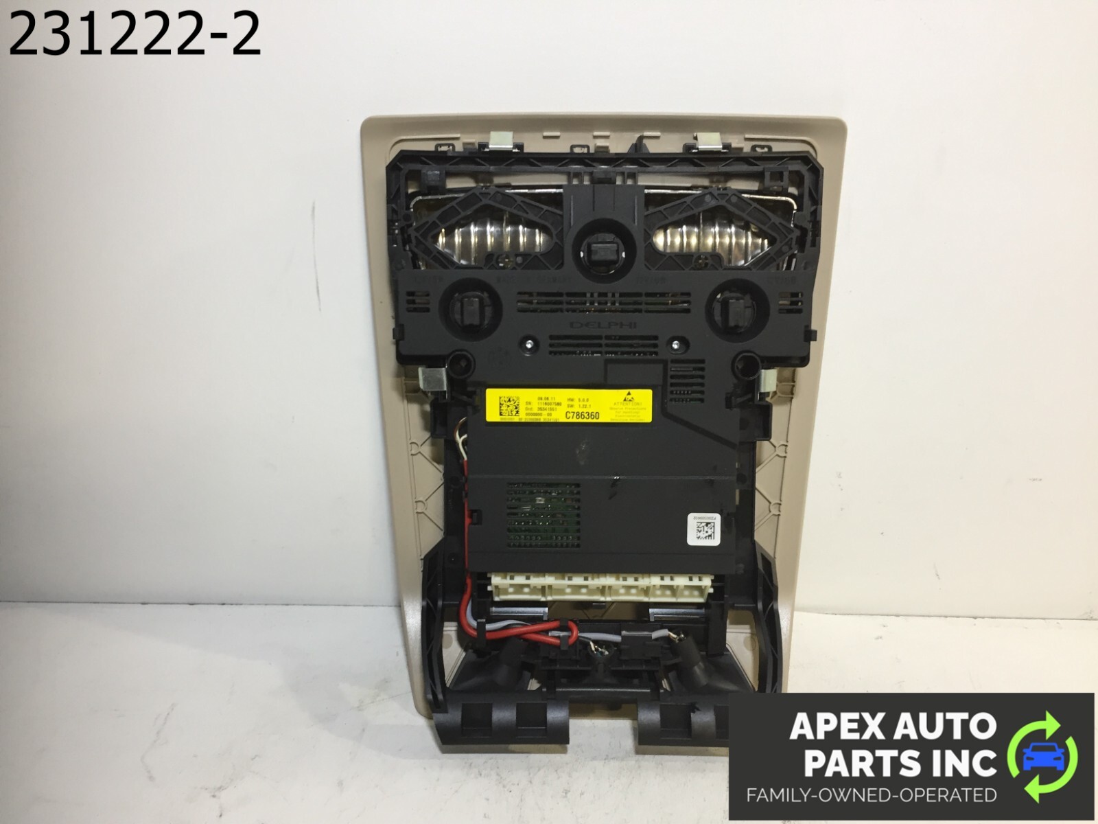 OEM 2011 BMW 550i Overhead Console Roof Dome Light Lamp Switch - Image 6