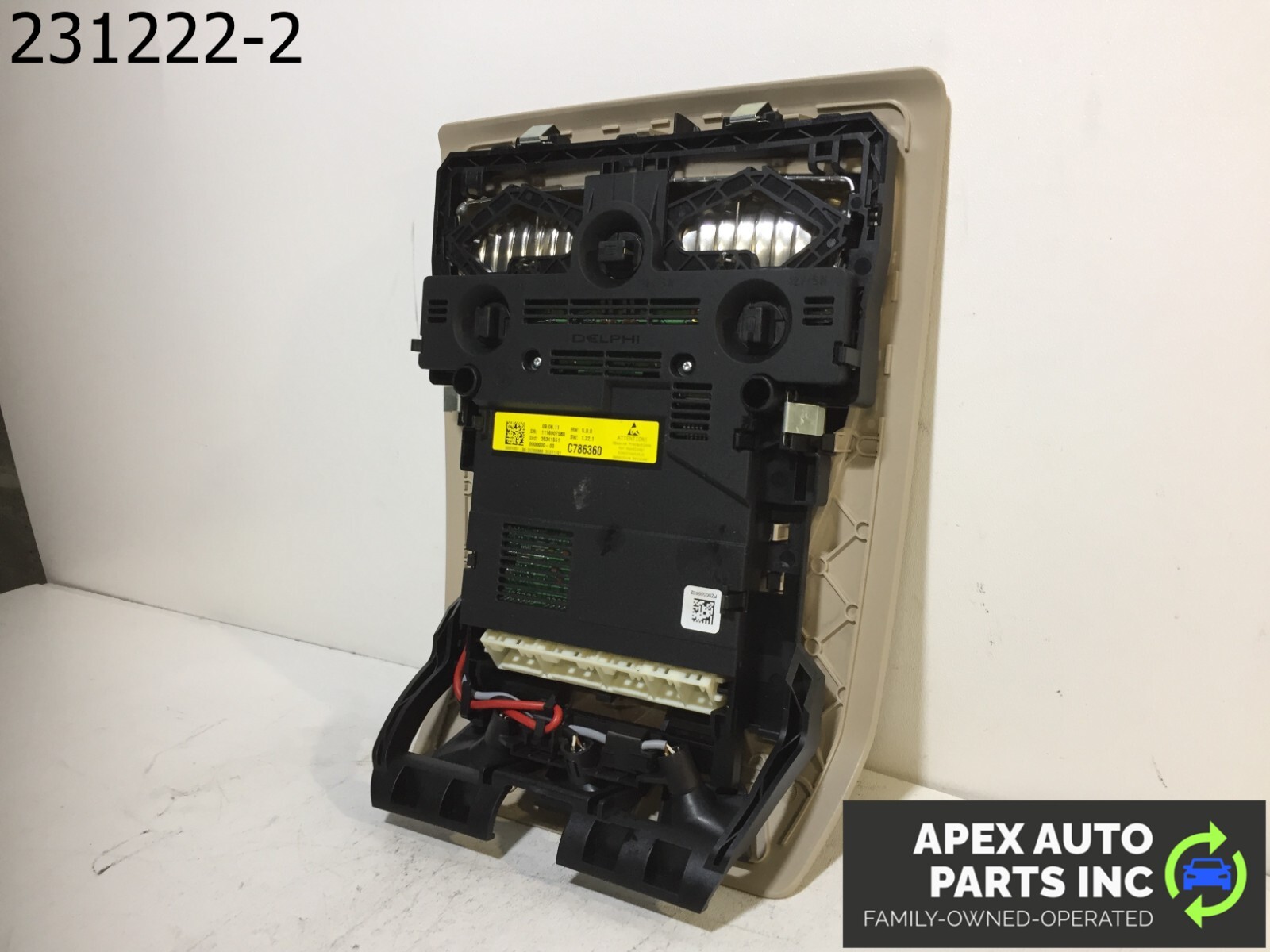 OEM 2011 BMW 550i Overhead Console Roof Dome Light Lamp Switch - Image 8