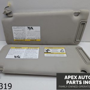 OEM 2013 Infiniti QX56 5.6L Sun Visor Gray Driver & Passenger Sun Visors