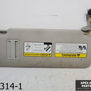 OEM 2016-2018 Kia Sorento 2.4L Driver Sun Visor Sunvisor Gray