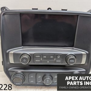 OEM 2017 Chevrolet Silverado 1500 5.3L RADIO DISPLAY SCREEN AC HEATER CONTROL