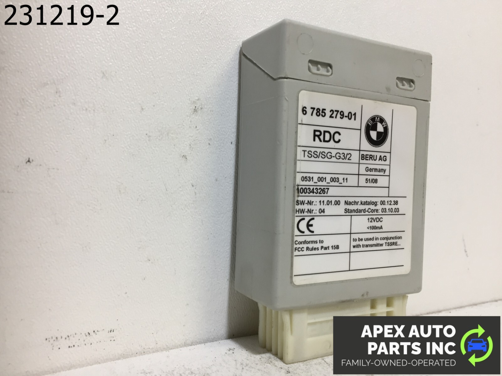 OEM BMW 328i 2009 Tire Pressure Monitor Tpms Module *Match Id 678527901* - Image 3