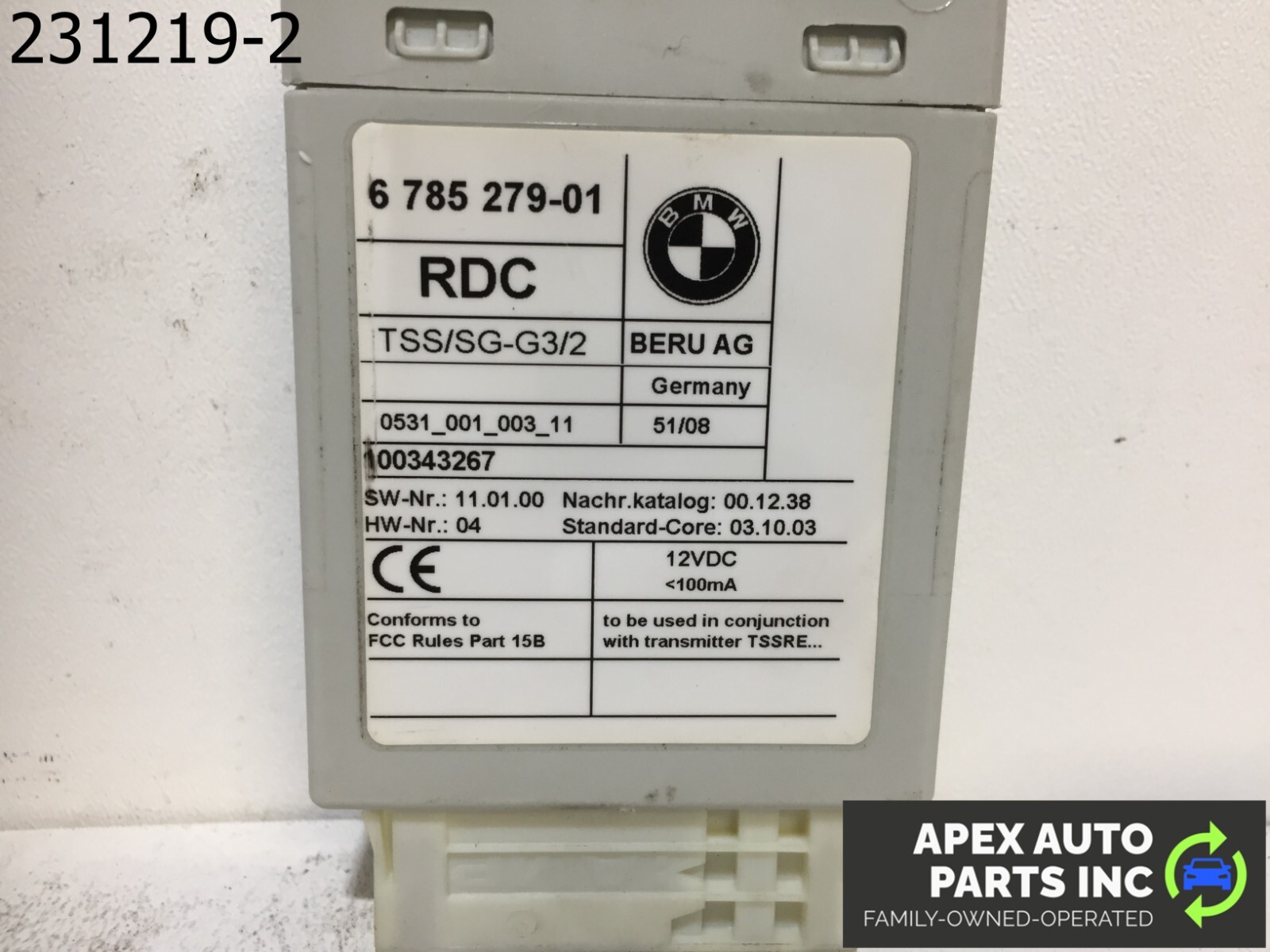 OEM BMW 328i 2009 Tire Pressure Monitor Tpms Module *Match Id 678527901* - Image 9
