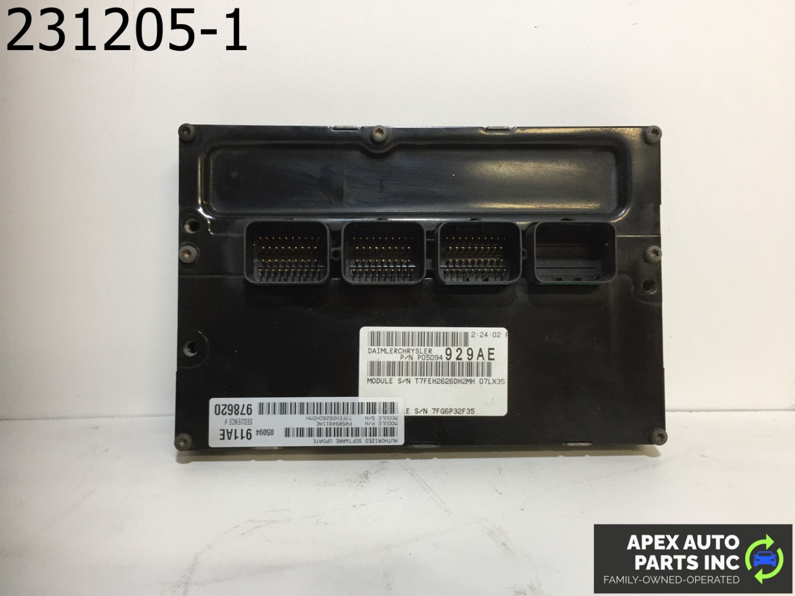 OEM Dodge Charger 2007 ECM Engine Control Unit ECU 05094928AE 605s2a4b2-QT